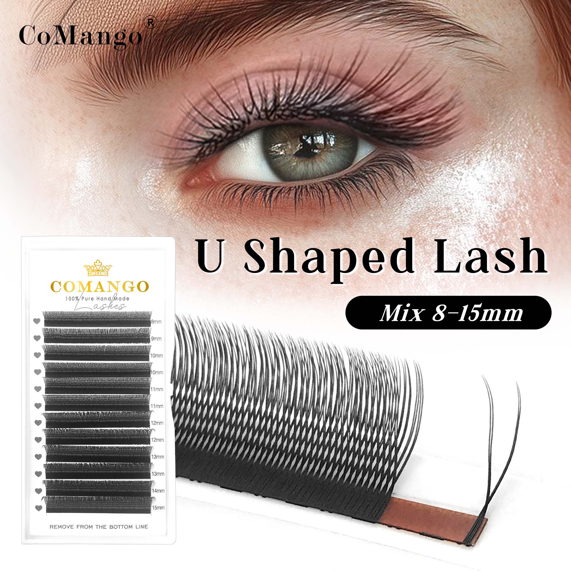 Eyelash Extension For Asian Eyes - CoMango U YY rzęsy naturalne sztuczne