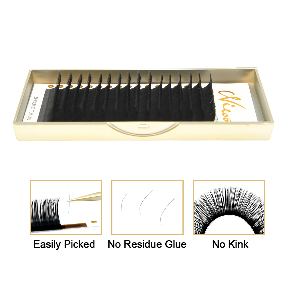 NICOO 16-rzędowe indywidualne  – Eyelash Extension For Asian Eyes recenzja i cena