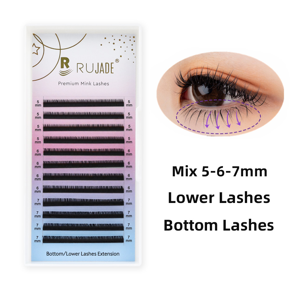 Lower Lashes Mix 5 6 7mm Botto – Eyelash Extension For Asian Eyes recenzja i cena