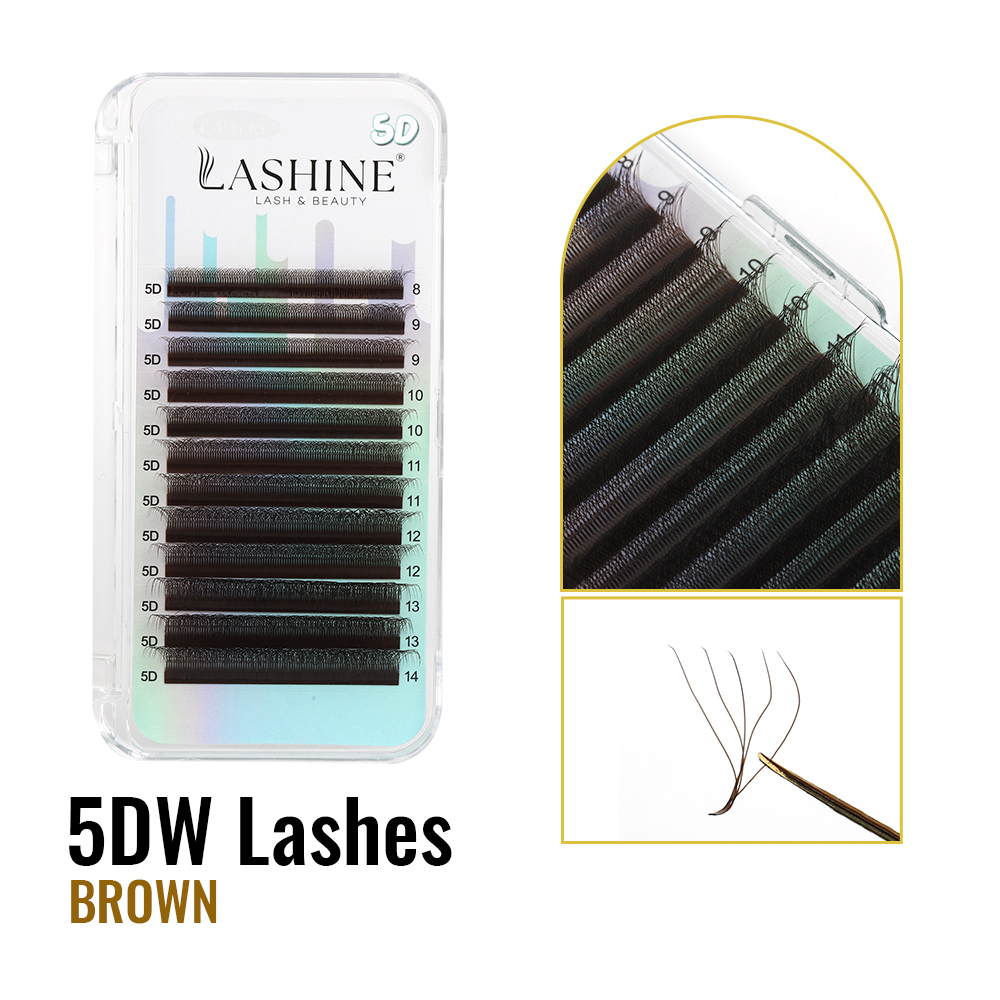 LASHINE Brązowe Rzęsy w Kształ – Eyelash Extension Human Hair recenzja i cena