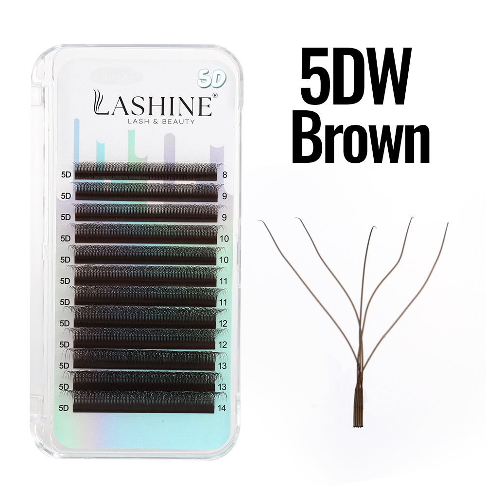 LASHINE Brązowe Rzęsy w Kształ – Eyelash Extension Human Hair recenzja i cena