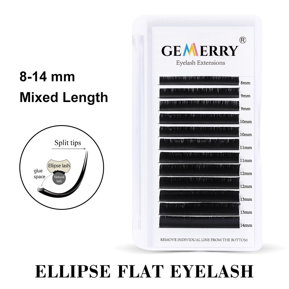 GEMERRY Ellipse Flat Lashes -  – Eyelash Extension Human Hair recenzja i cena